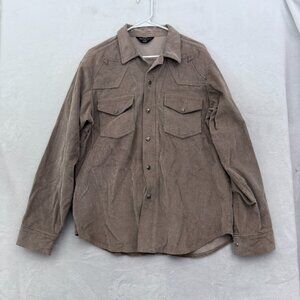 Vintage Lee Corduroy Jacket Mens L Beige Snap Flap Pocket Separate Lees 70s